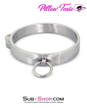 0634AR      Stainless Steel Lock and Keys Bondage Slave Collar