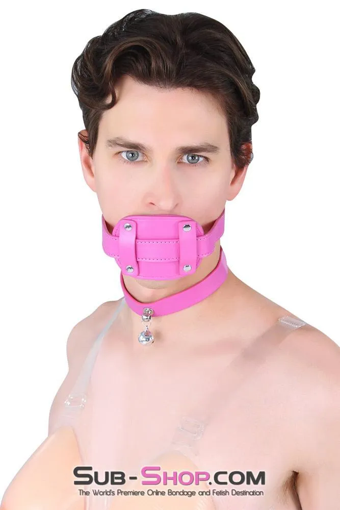 1467DL-SIS      Pretty Pink Kitty Sissy Accessory Belle Feminization Collar