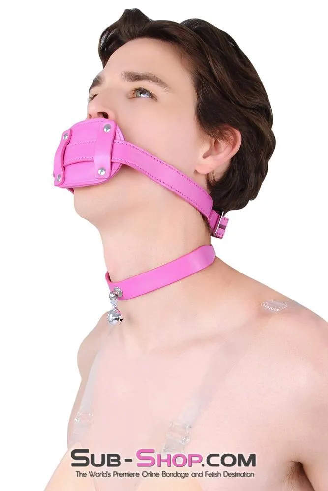 1467DL-SIS      Pretty Pink Kitty Sissy Accessory Belle Feminization Collar