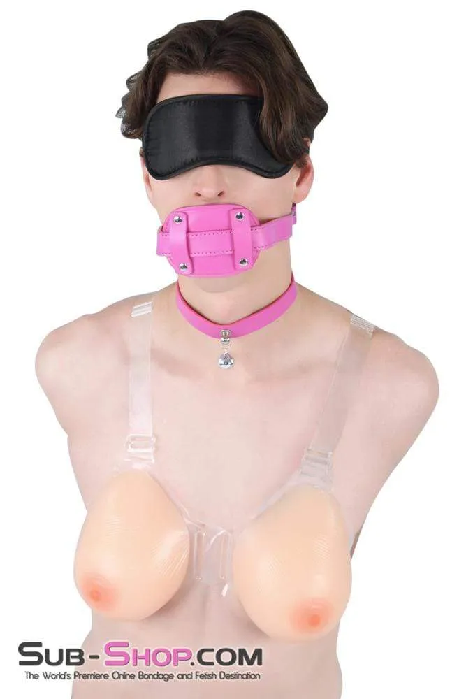 1467DL-SIS      Pretty Pink Kitty Sissy Accessory Belle Feminization Collar