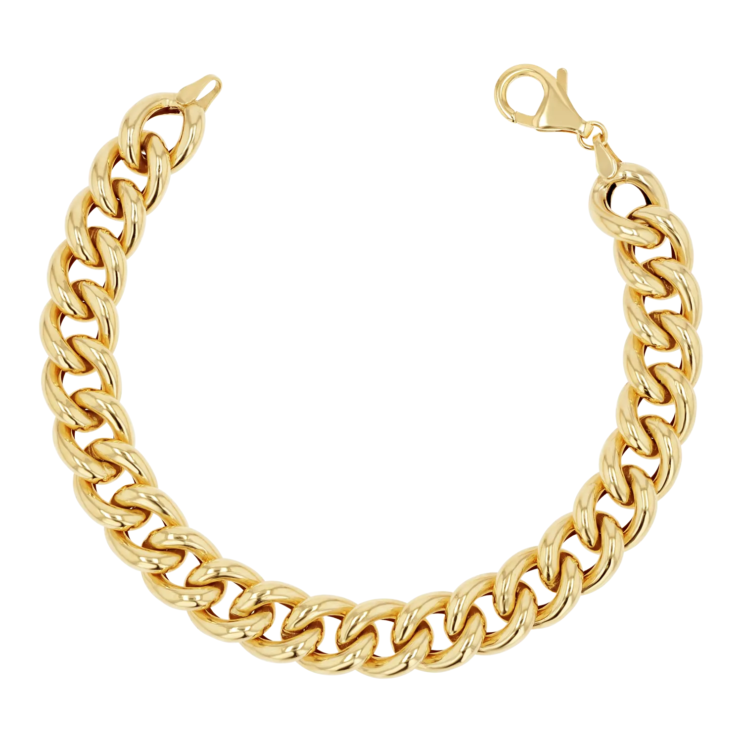 14K Chunky Cuban Link Chain Bracelet