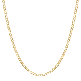 14K Diamond Cut Cuban Link Chain Necklace