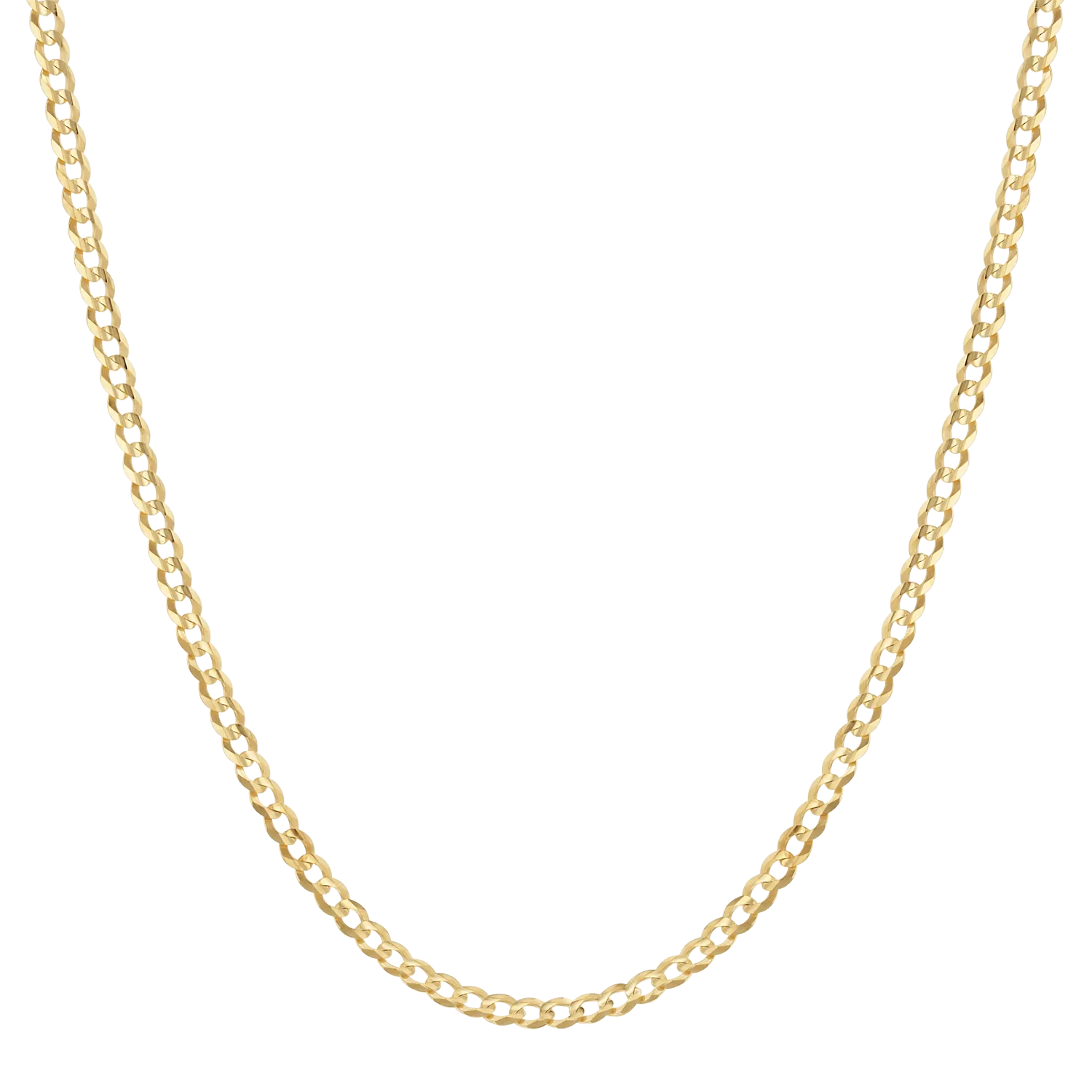 14K Diamond Cut Cuban Link Chain Necklace