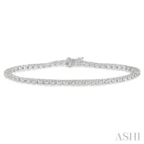 14KW Diamond Tulip Tennis Bracelet w/ 1.00 CTW