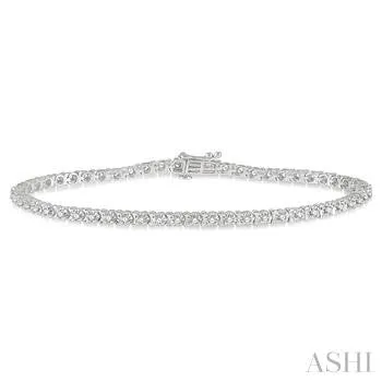 14KW Diamond Tulip Tennis Bracelet w/ 1.00 CTW