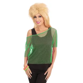 80s Green Mesh Top String Vest