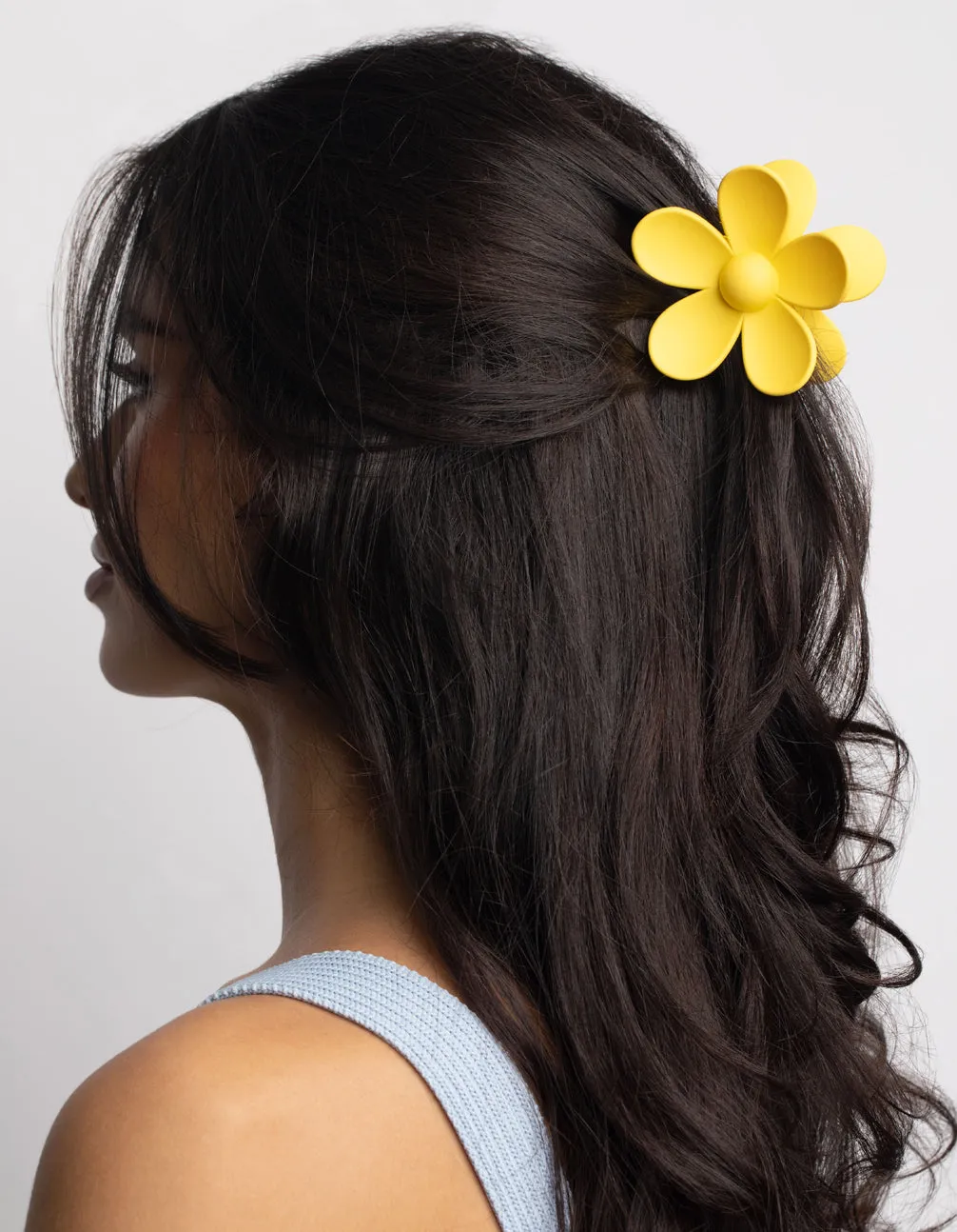 90s Yellow Daisy Flower Claw Clip