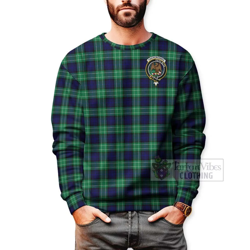 Abercrombie Tartan Sweatshirt with Family Crest and Bearded Skull Holding Bottles of Whiskey