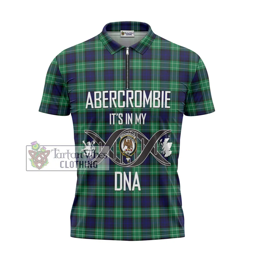 Abercrombie Tartan Zipper Polo Shirt with Family Crest DNA In Me Style