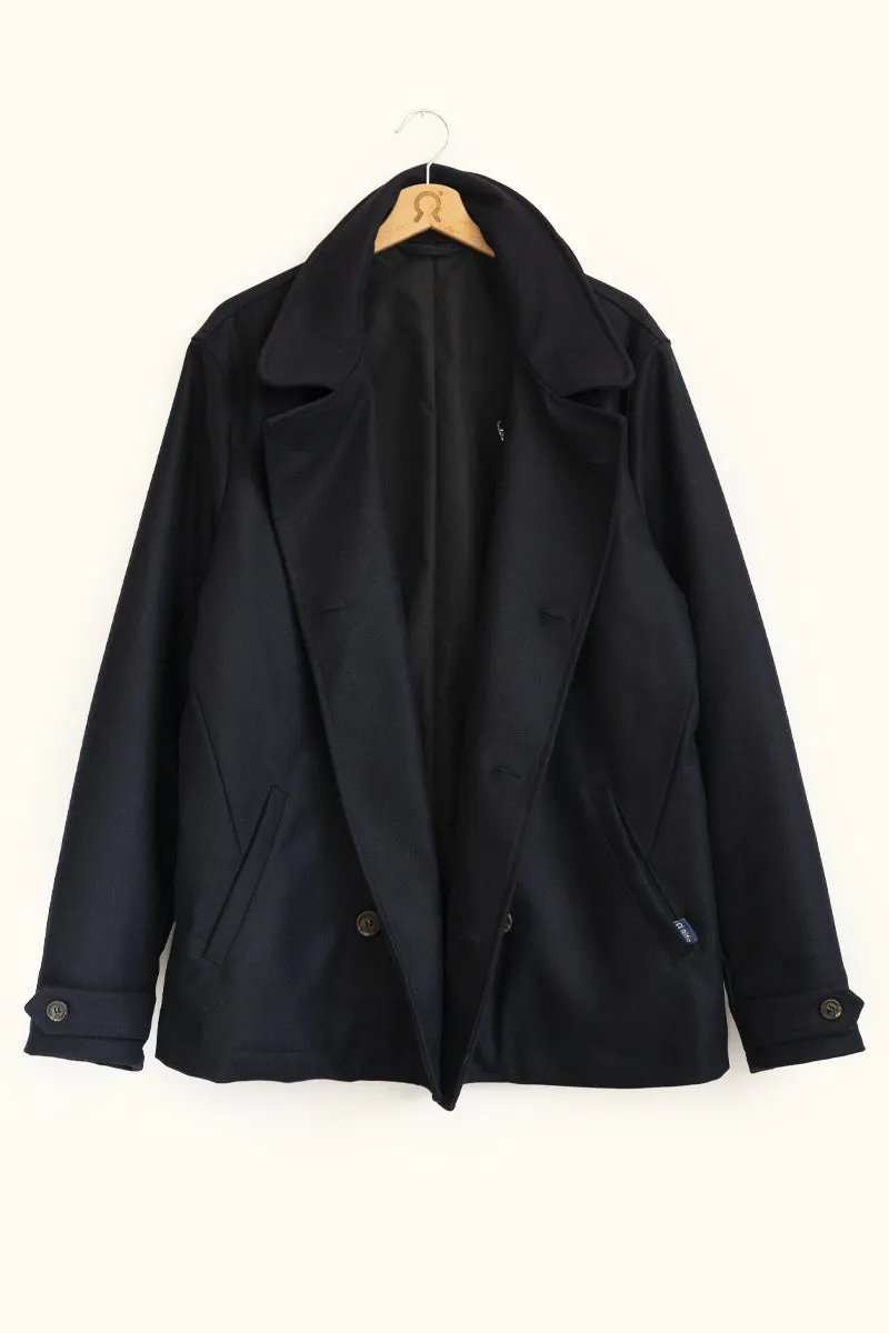 Achab Recycled Wool Peacoat