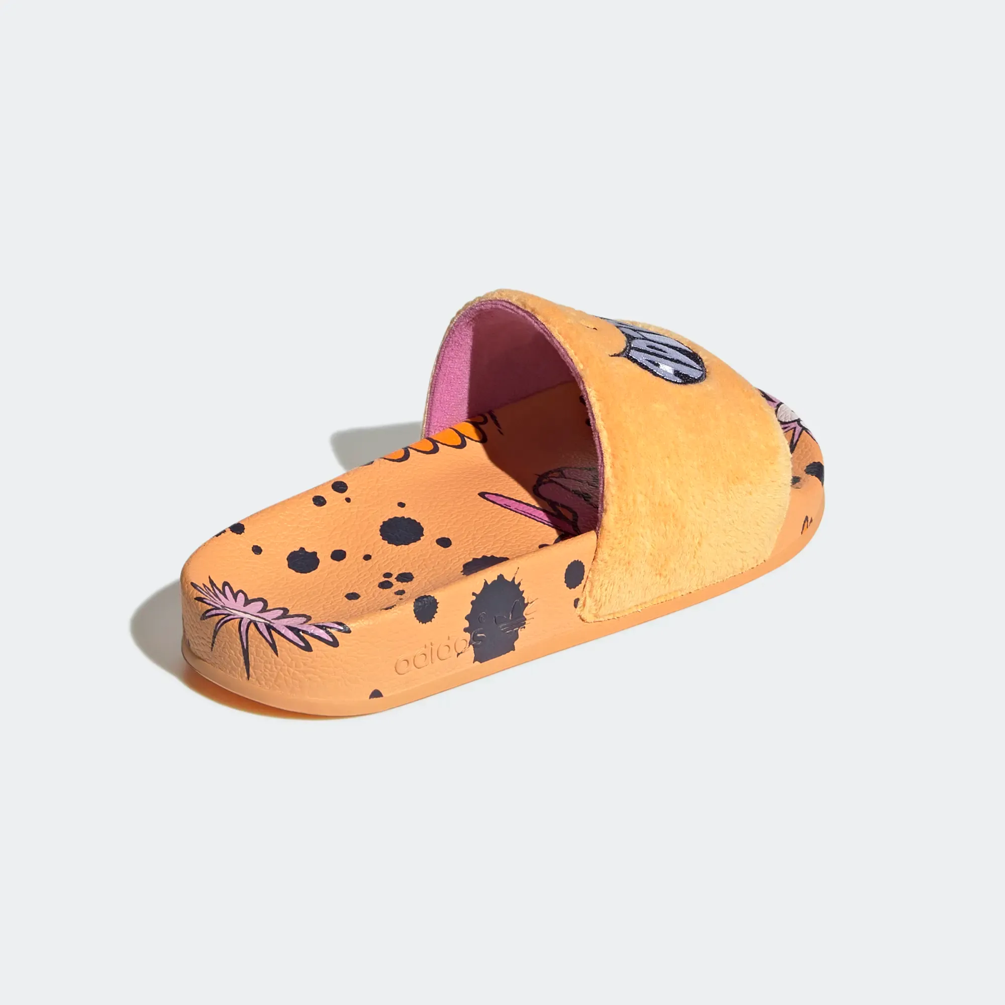 Adidas Kid's Kevin Lyons Adilette Slides - Hazy Orange / Cloud White / Shadow Navy