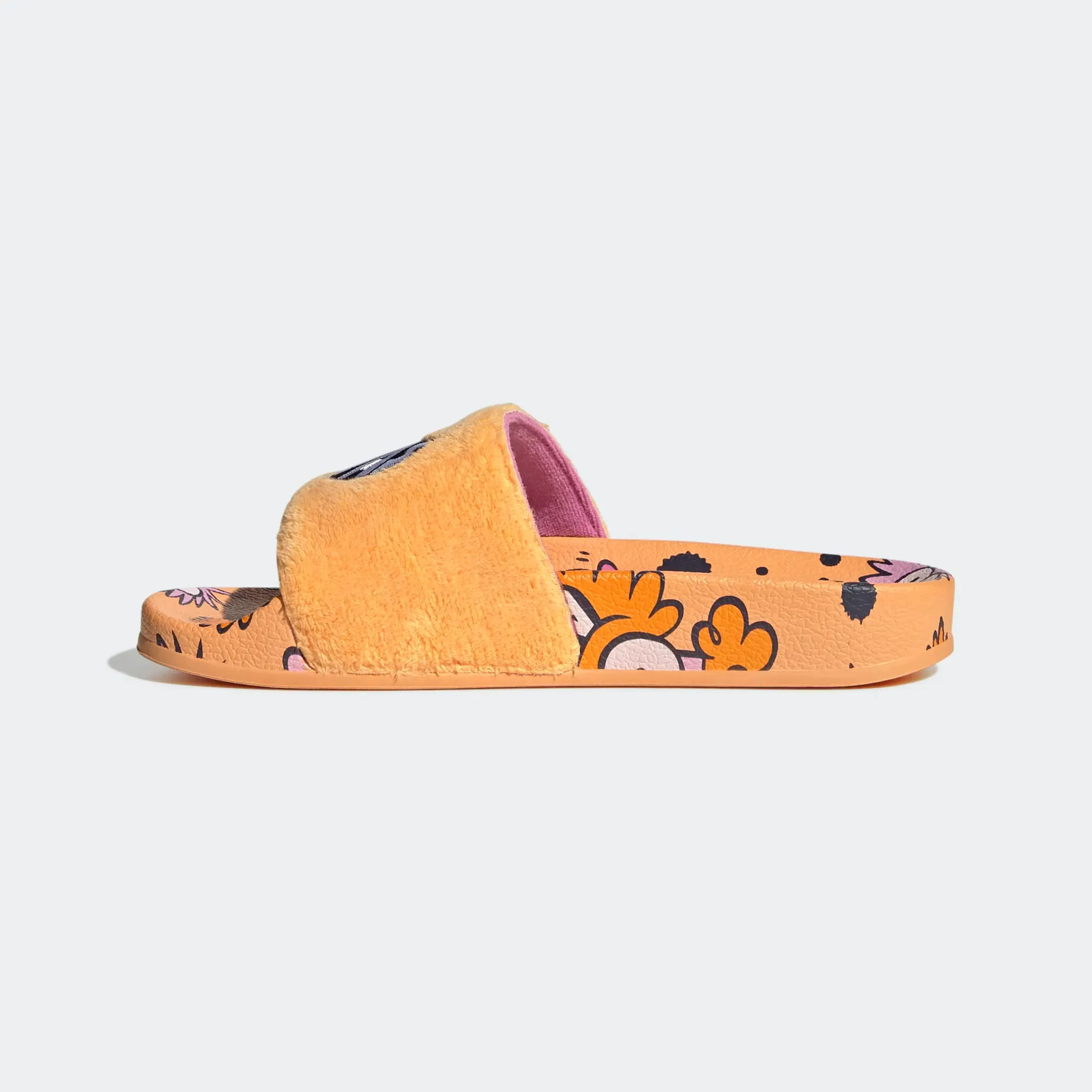 Adidas Kid's Kevin Lyons Adilette Slides - Hazy Orange / Cloud White / Shadow Navy