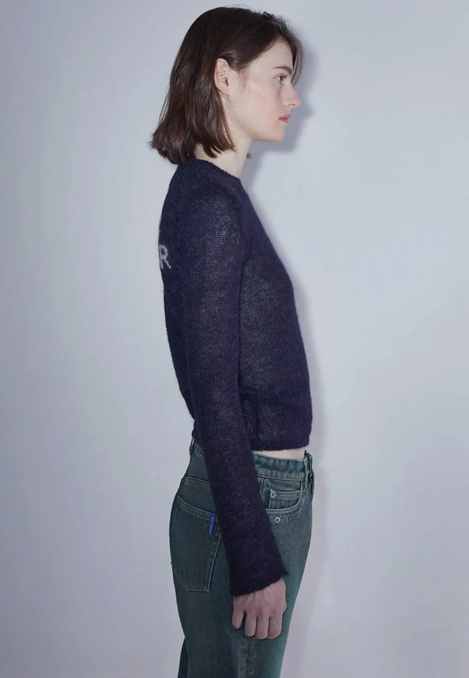 Alone Knit Sweater - Navy