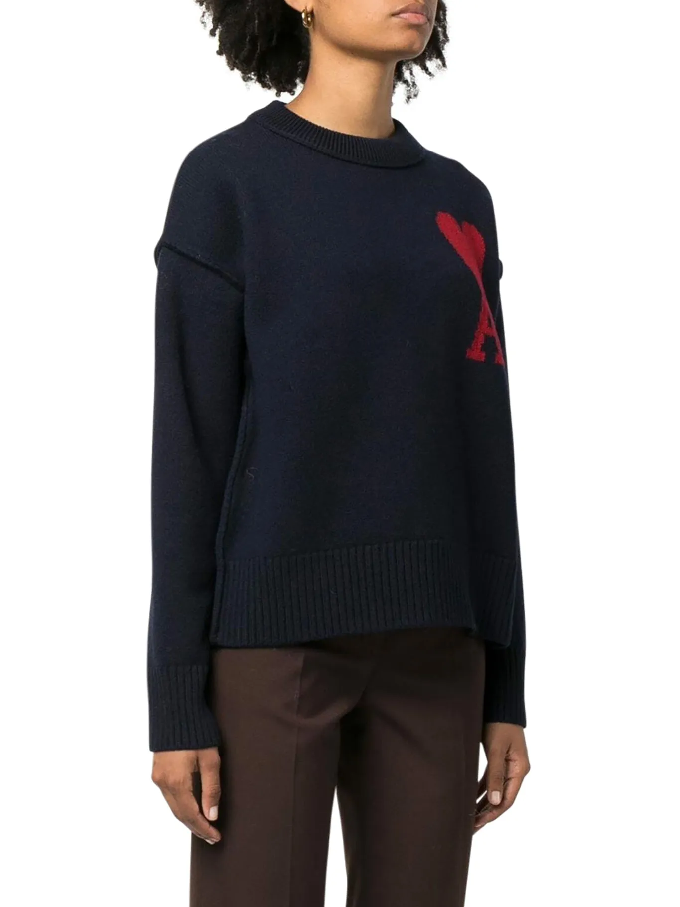 Ami de Coeur intarsia-logo jumper