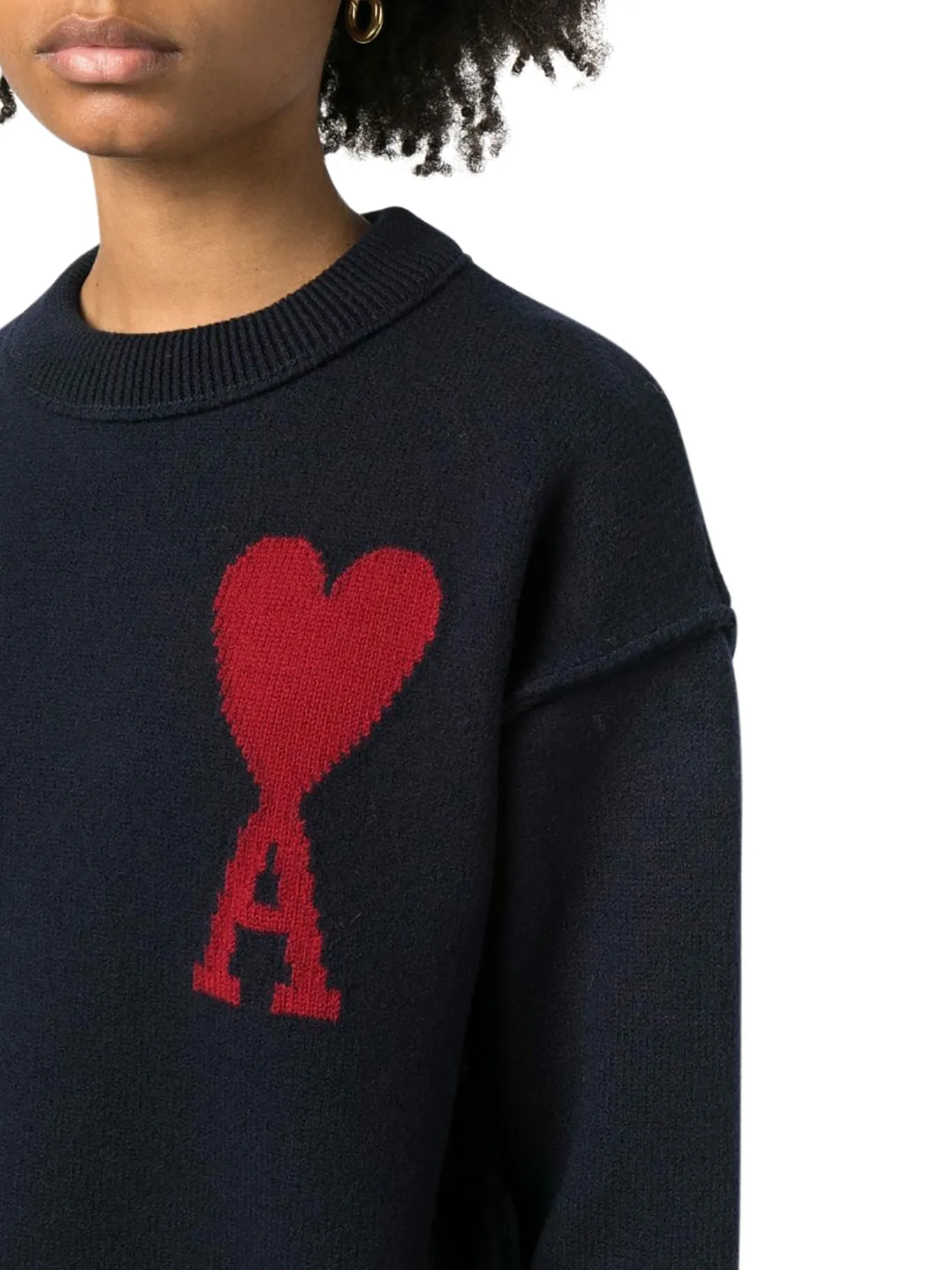 Ami de Coeur intarsia-logo jumper