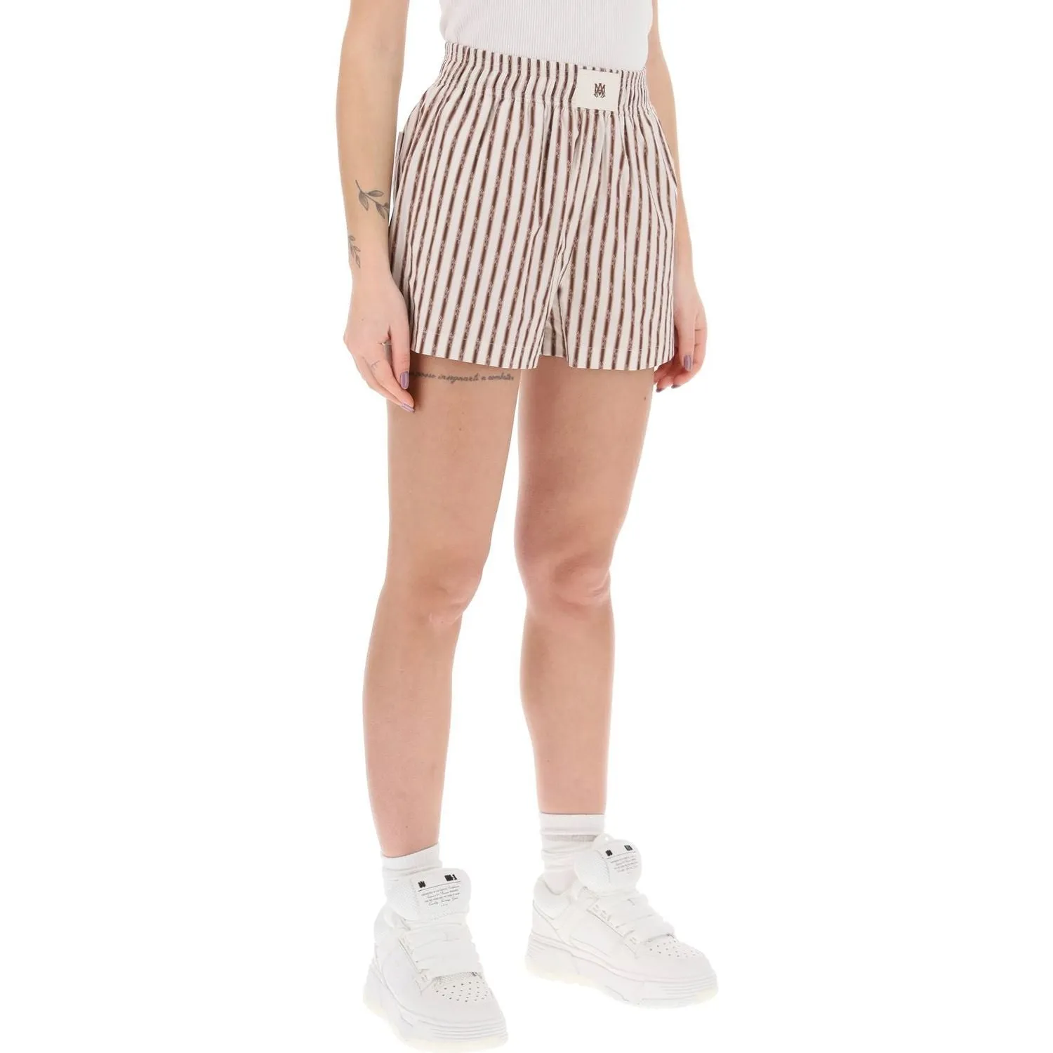 Amiri striped pajama shorts