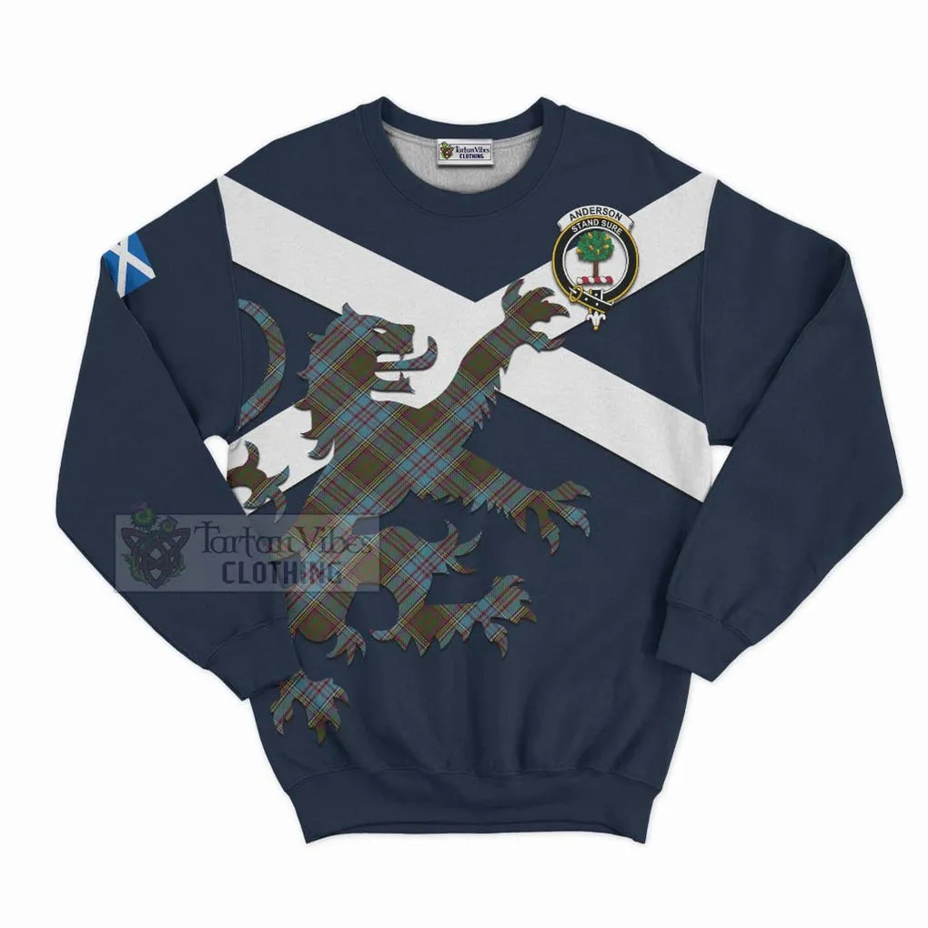 Anderson Tartan Lion Rampant Sweatshirt  Proudly Display Your Heritage with Alba Gu Brath and Clan Name