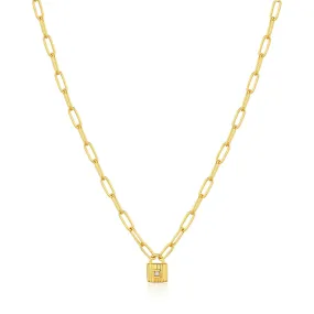 Ania Haie Gold Chunky Chain Padlock Necklace