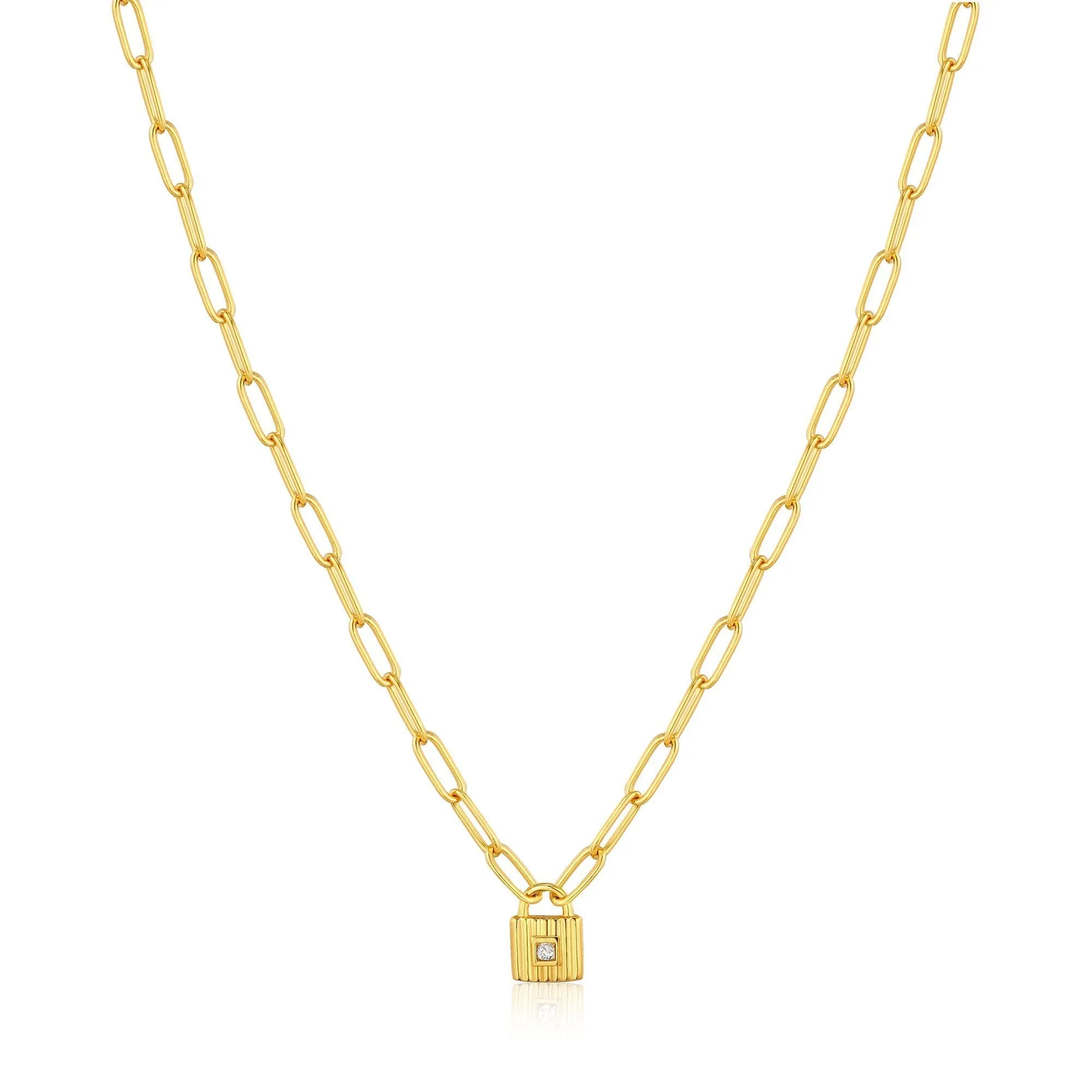 Ania Haie Gold Chunky Chain Padlock Necklace