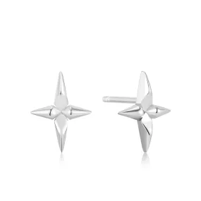 Ania Haie Silver Cross Stud Earrings