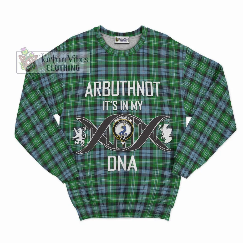 Arbuthnot Ancient Tartan Sweatshirt with Family Crest DNA In Me Style