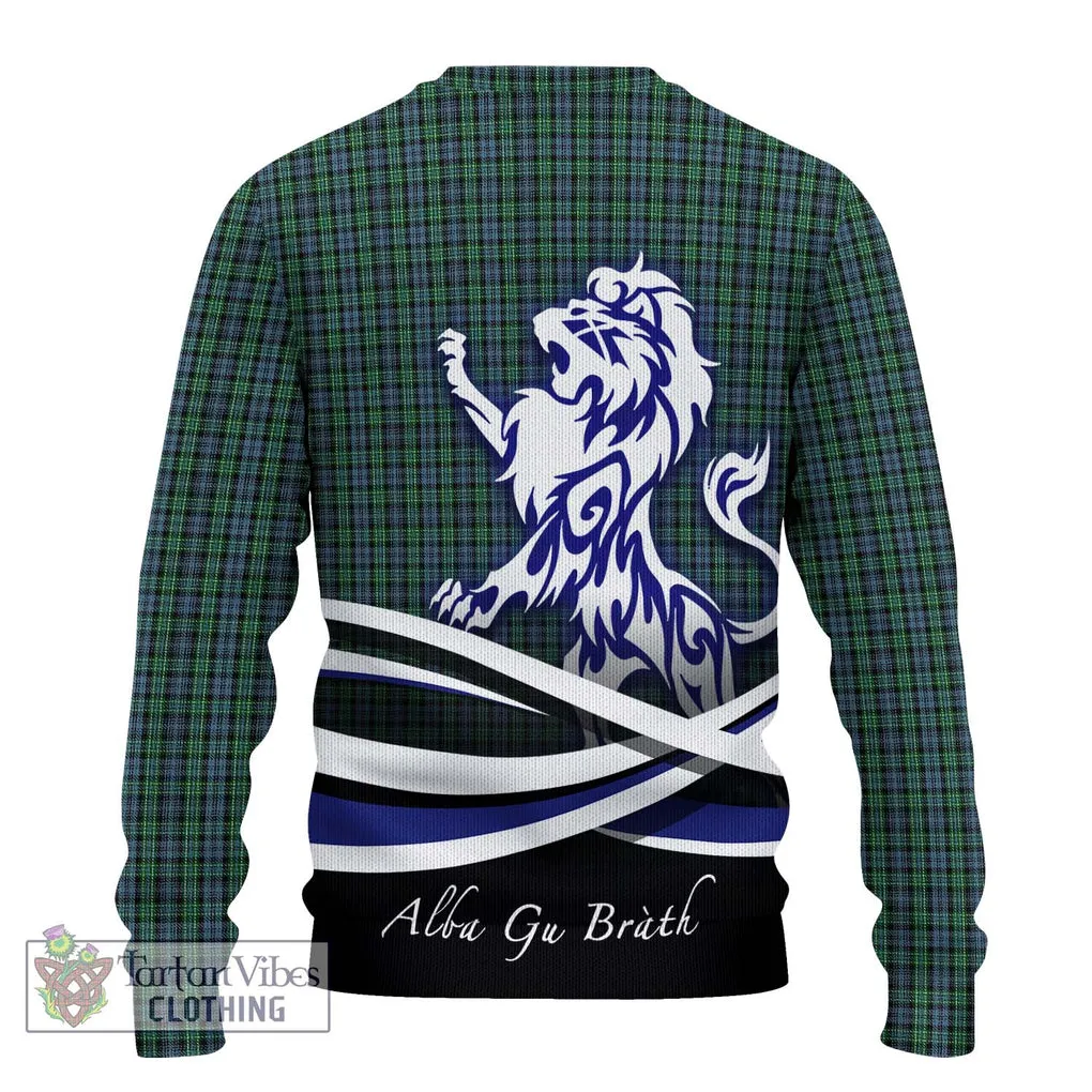 Arbuthnot Tartan Ugly Sweater with Alba Gu Brath Regal Lion Emblem