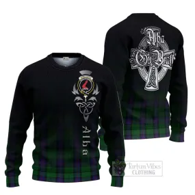 Armstrong Tartan Ugly Sweater Featuring Alba Gu Brath Family Crest Celtic Inspired