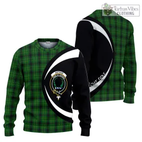 Arthur Highland Tartan Ugly Sweater with Family Crest Circle Style