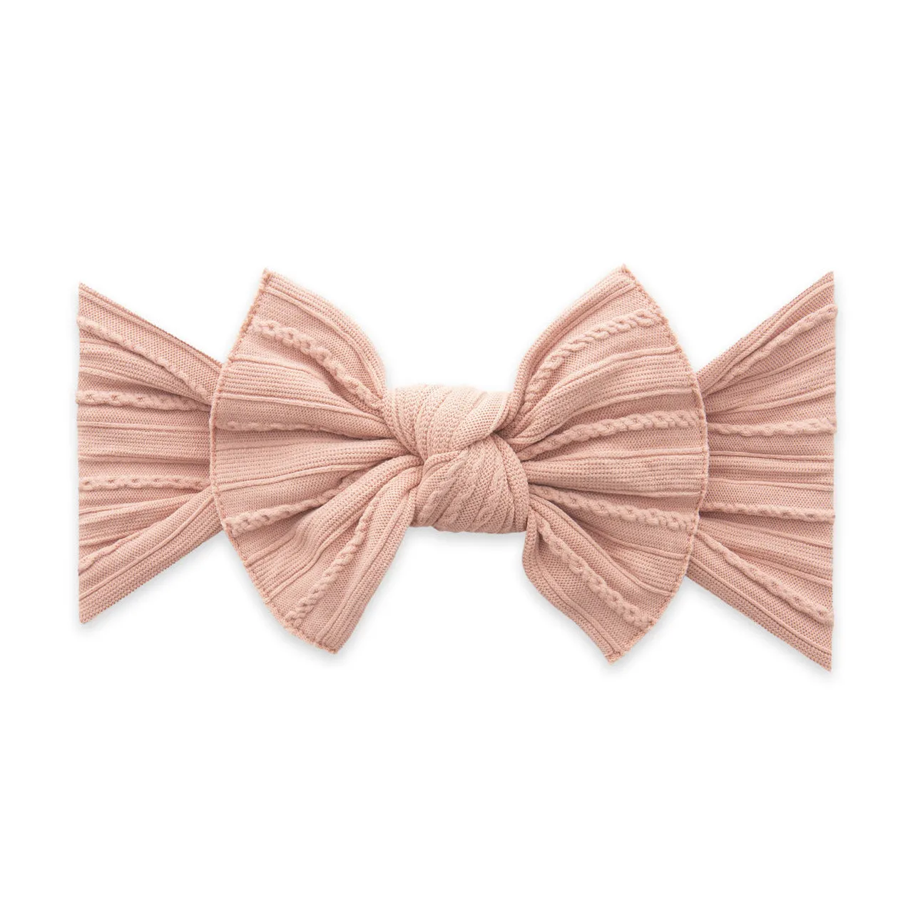 Baby Bling Bows - Cable Knit Knot - Rose Gold