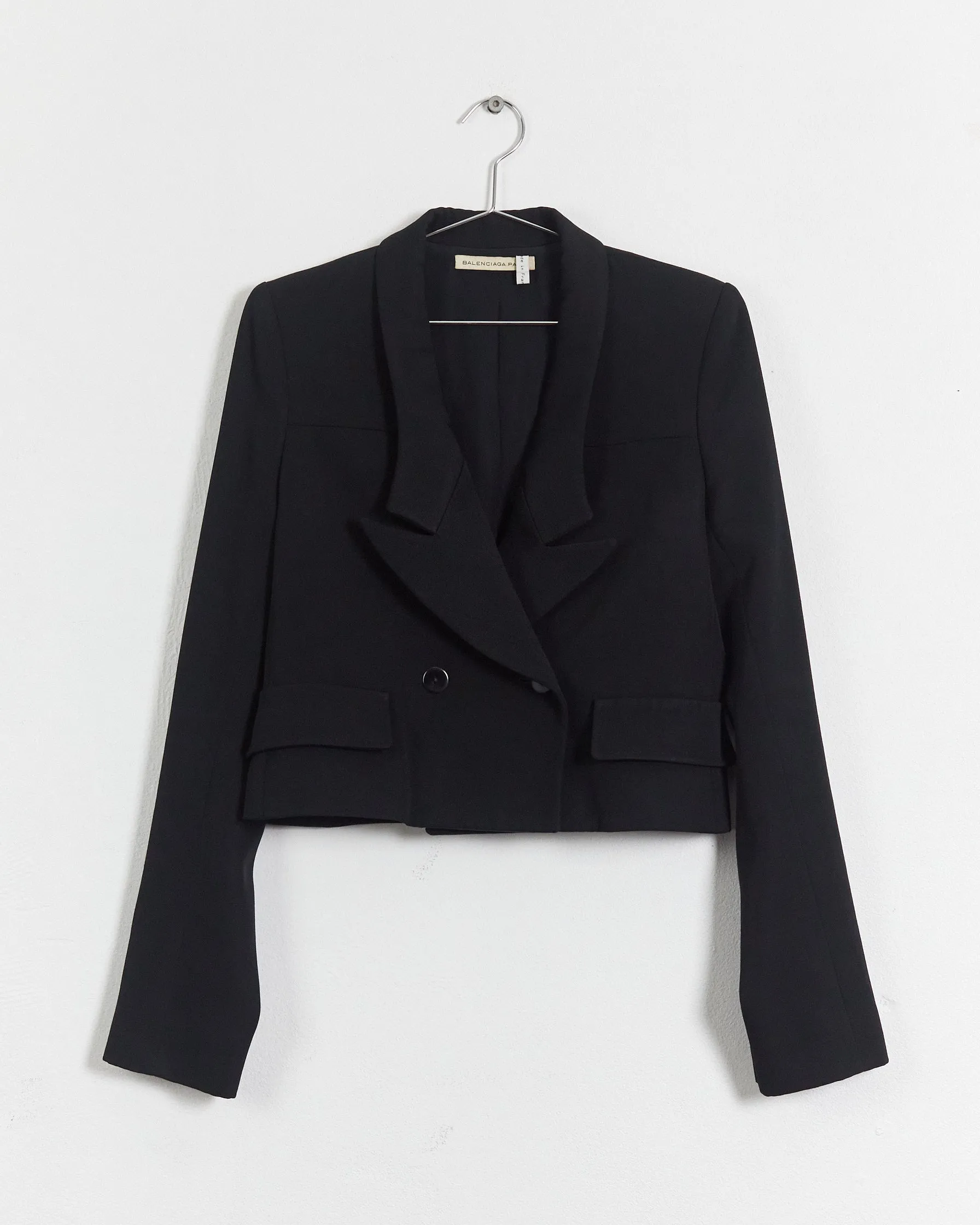 Balenciaga fall '04 cropped blazer, black, 12