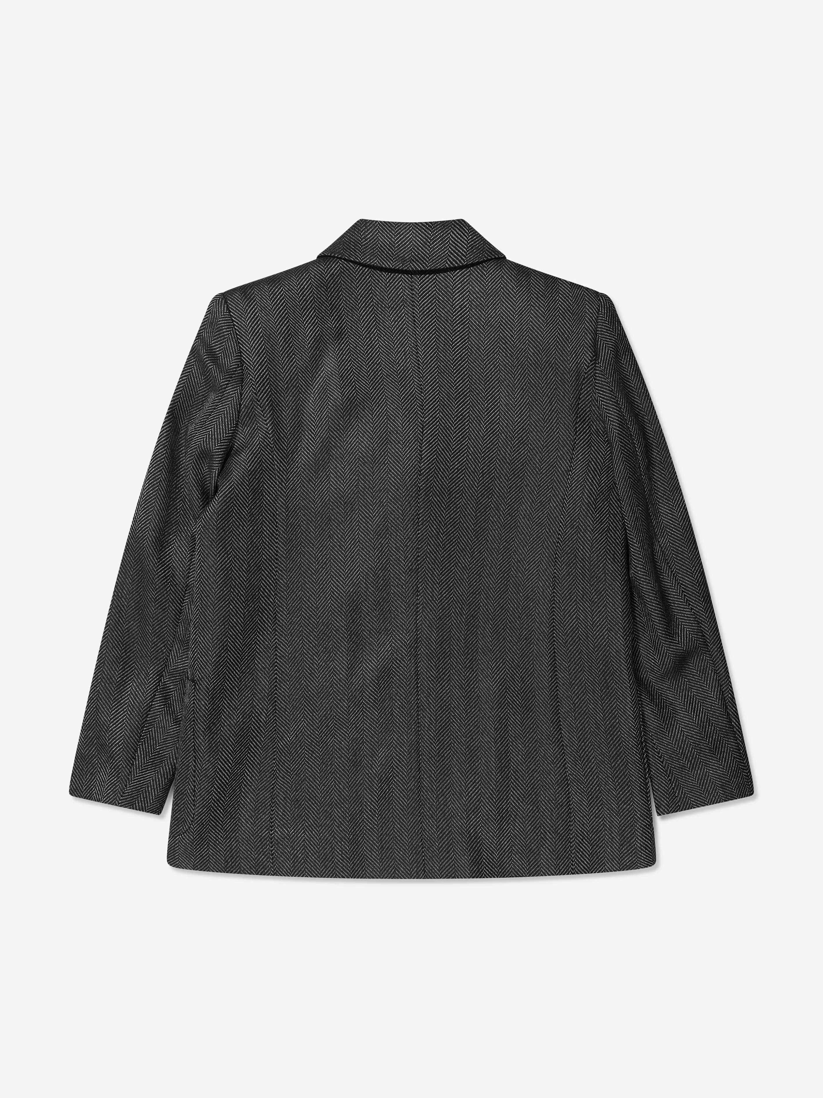 Balmain Boys Double Breasted Blazer in Black