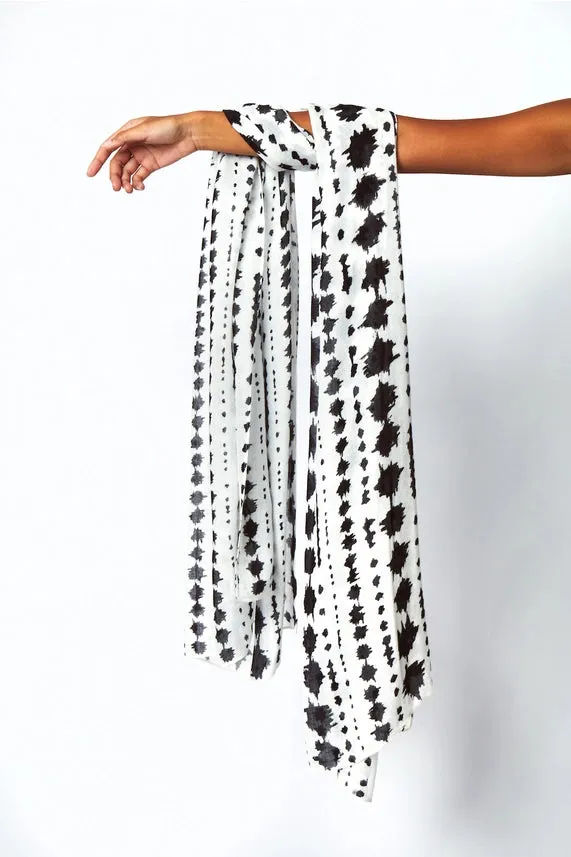 Bamboo Scarf-Bamboo Monochrome