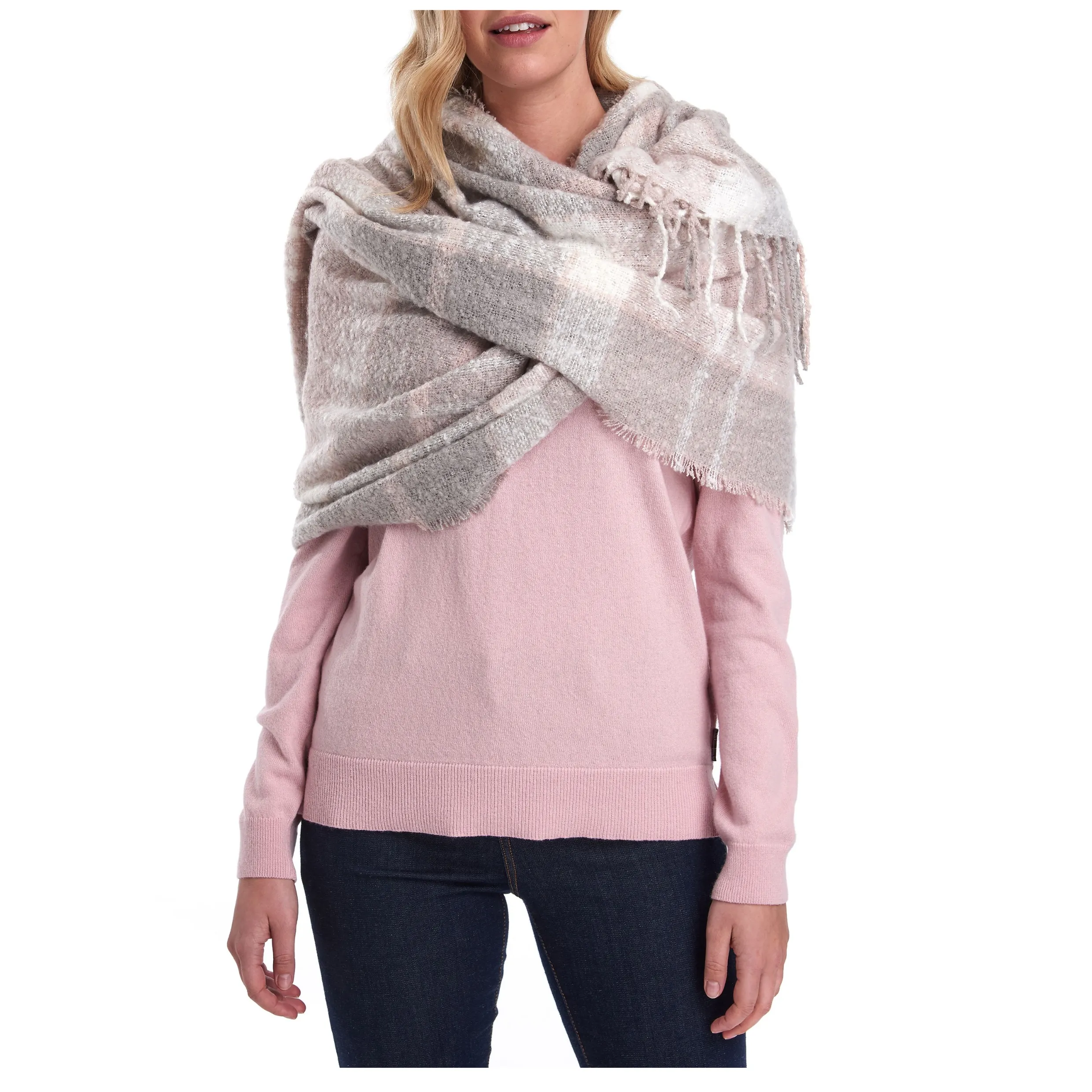 Barbour Boucle Scarf LSC0120 - Soft Pink