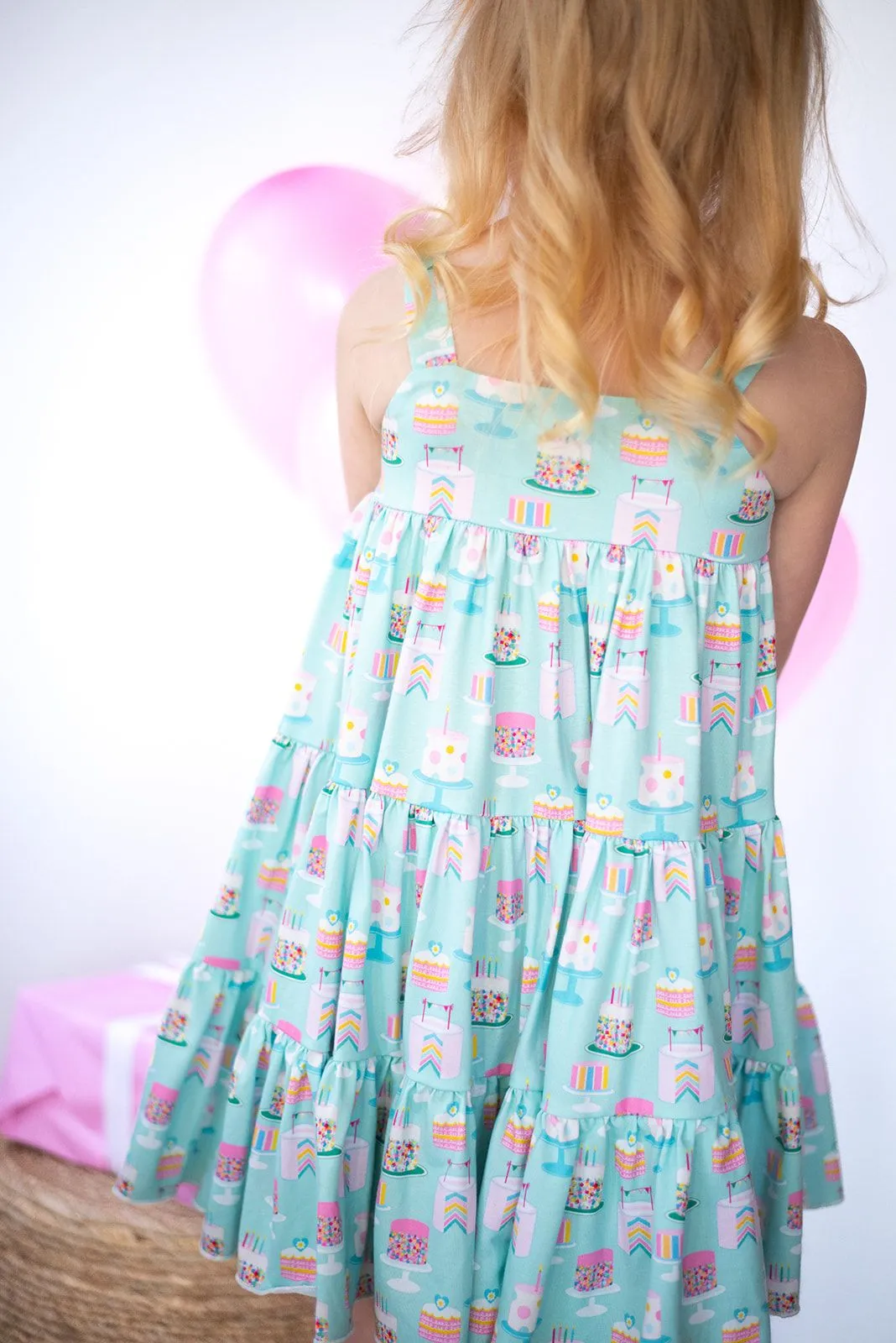 BEG Birthday Eat Cake Garden Twirl Dress