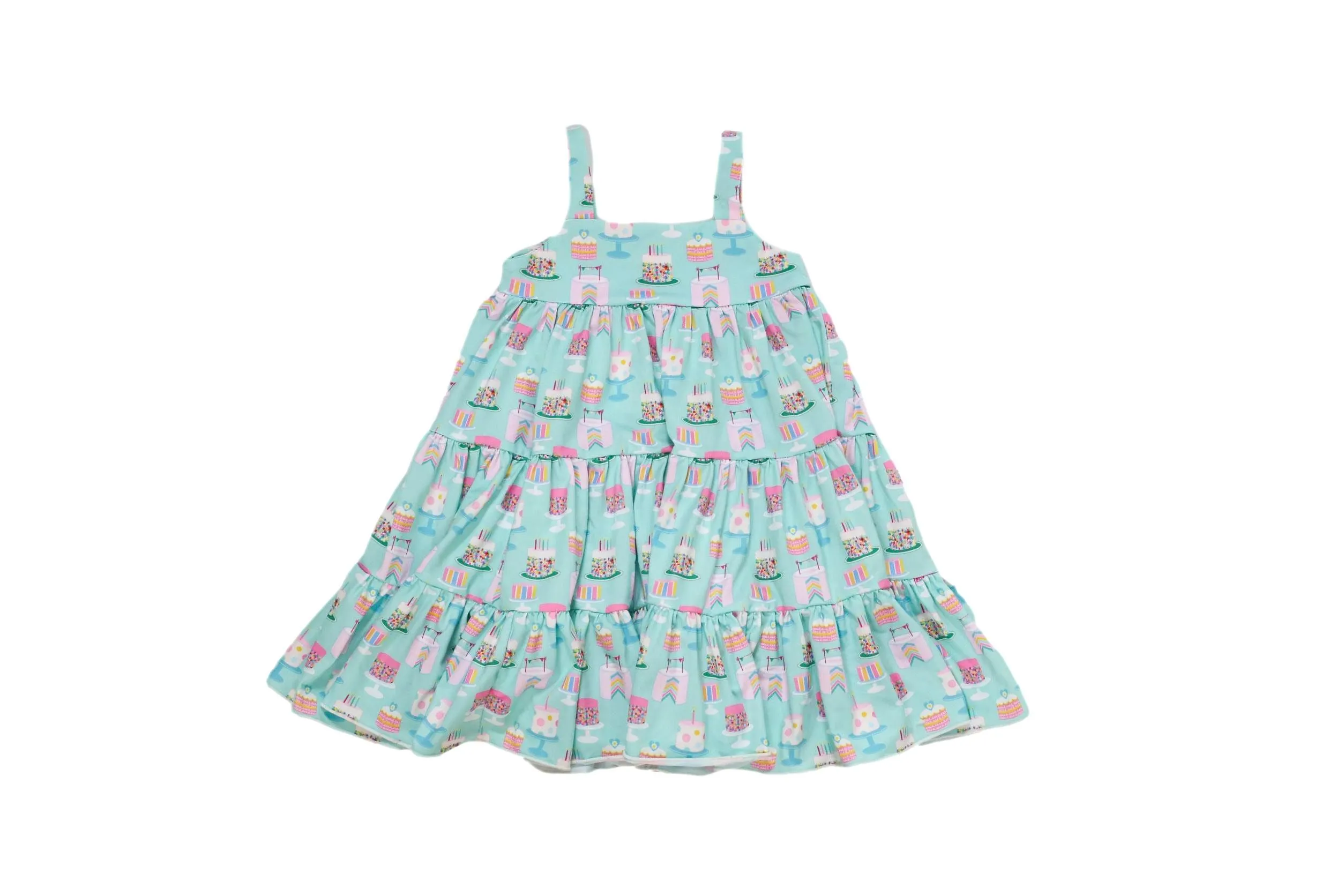 BEG Birthday Eat Cake Garden Twirl Dress