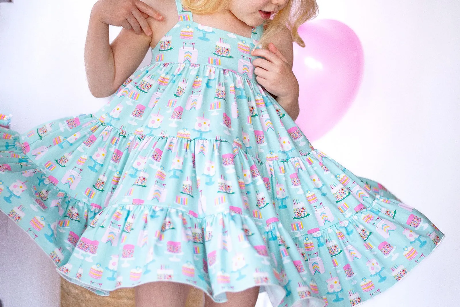 BEG Birthday Eat Cake Garden Twirl Dress