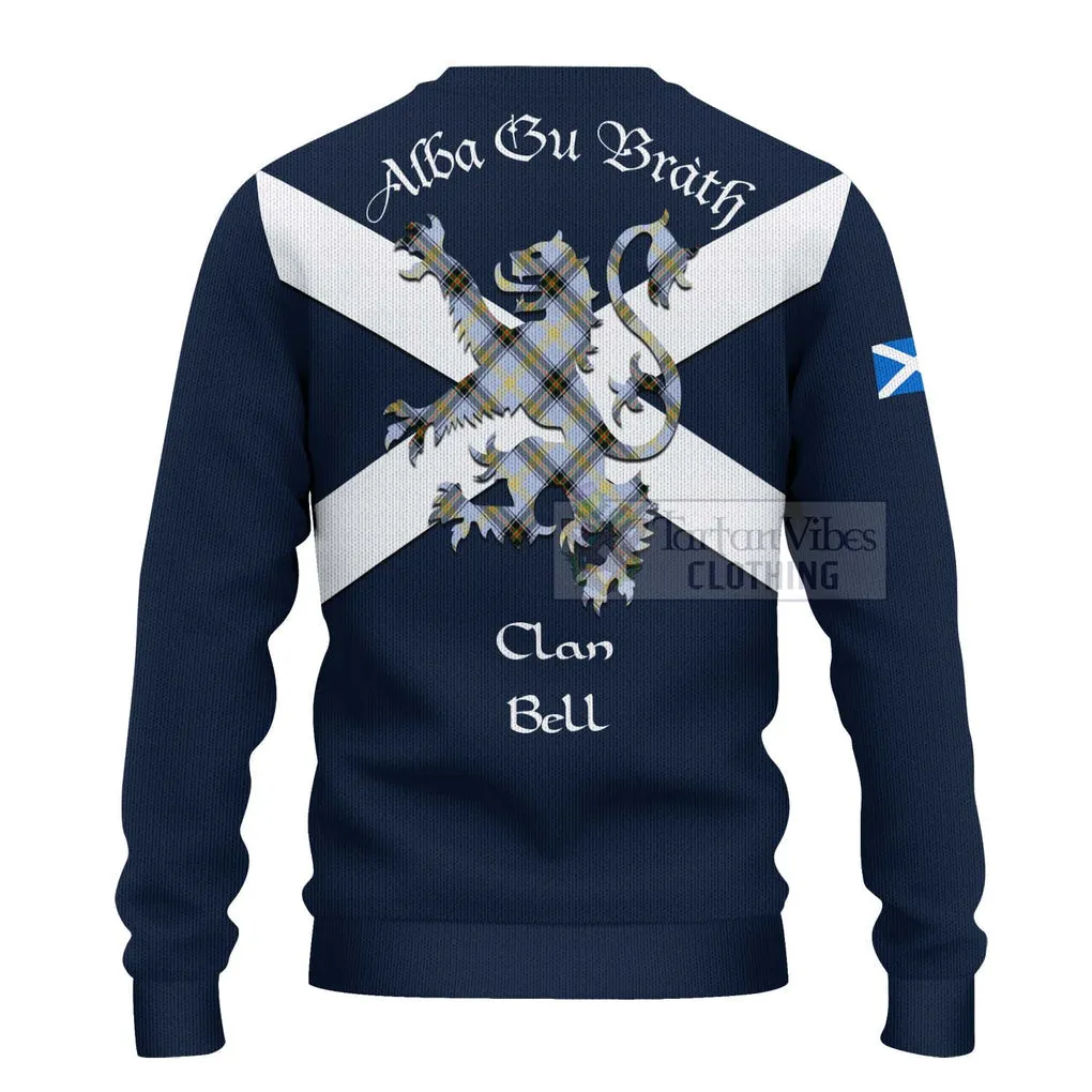 Bell Tartan Lion Rampant Ugly Sweater Proudly Display Your Heritage with Alba Gu Brath and Clan Name