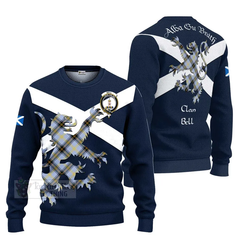 Bell Tartan Lion Rampant Ugly Sweater Proudly Display Your Heritage with Alba Gu Brath and Clan Name