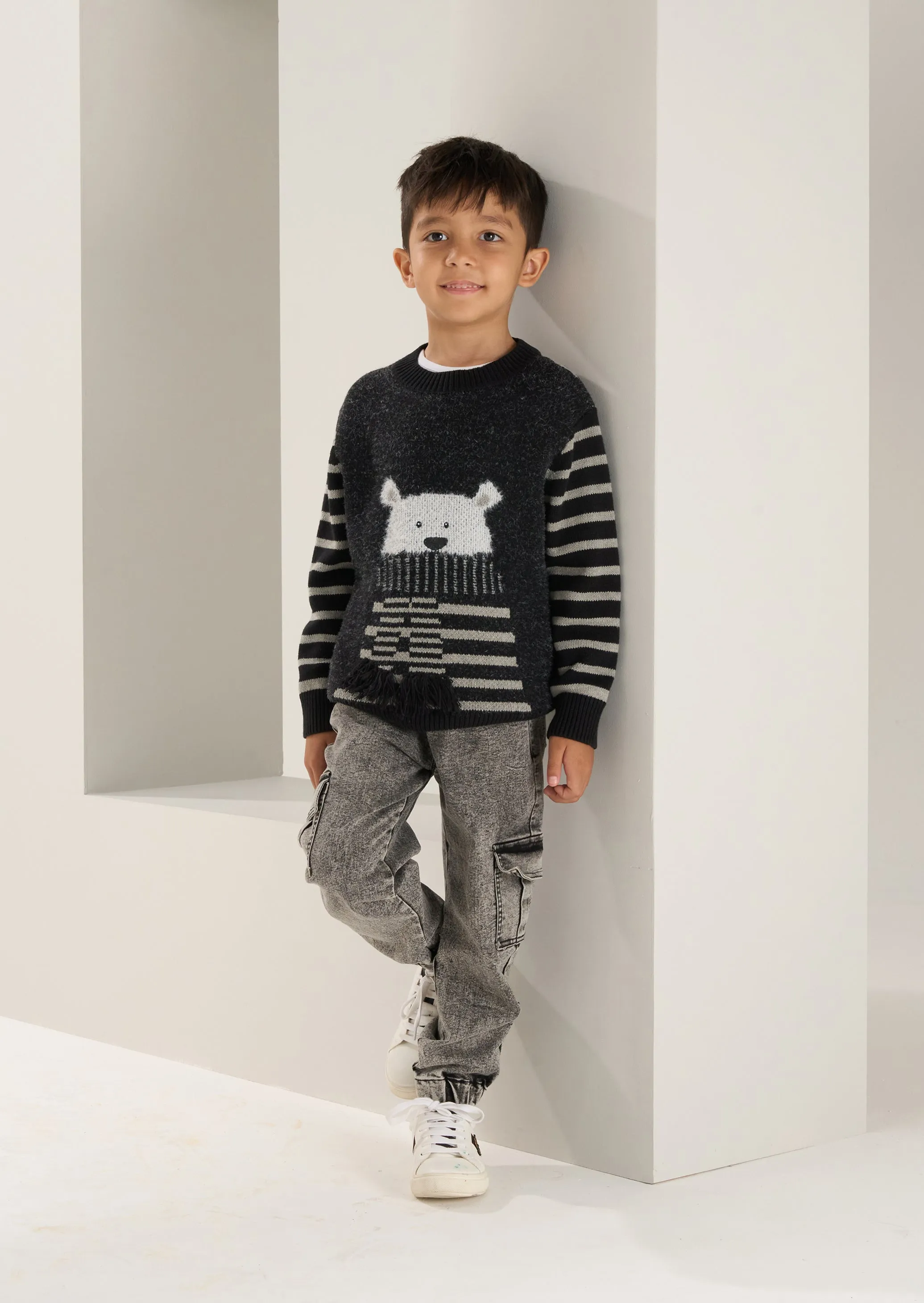 Benji Polar Bear Stripe Jumper