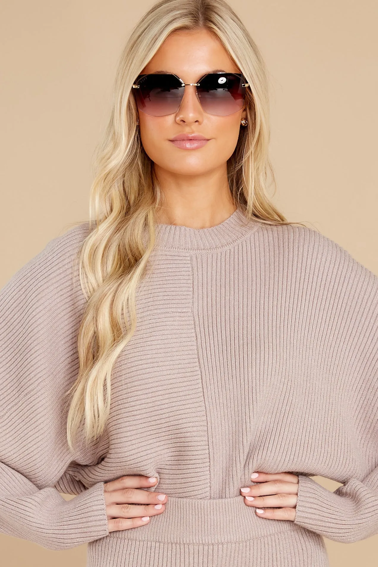 Better Times Taupe Sweater