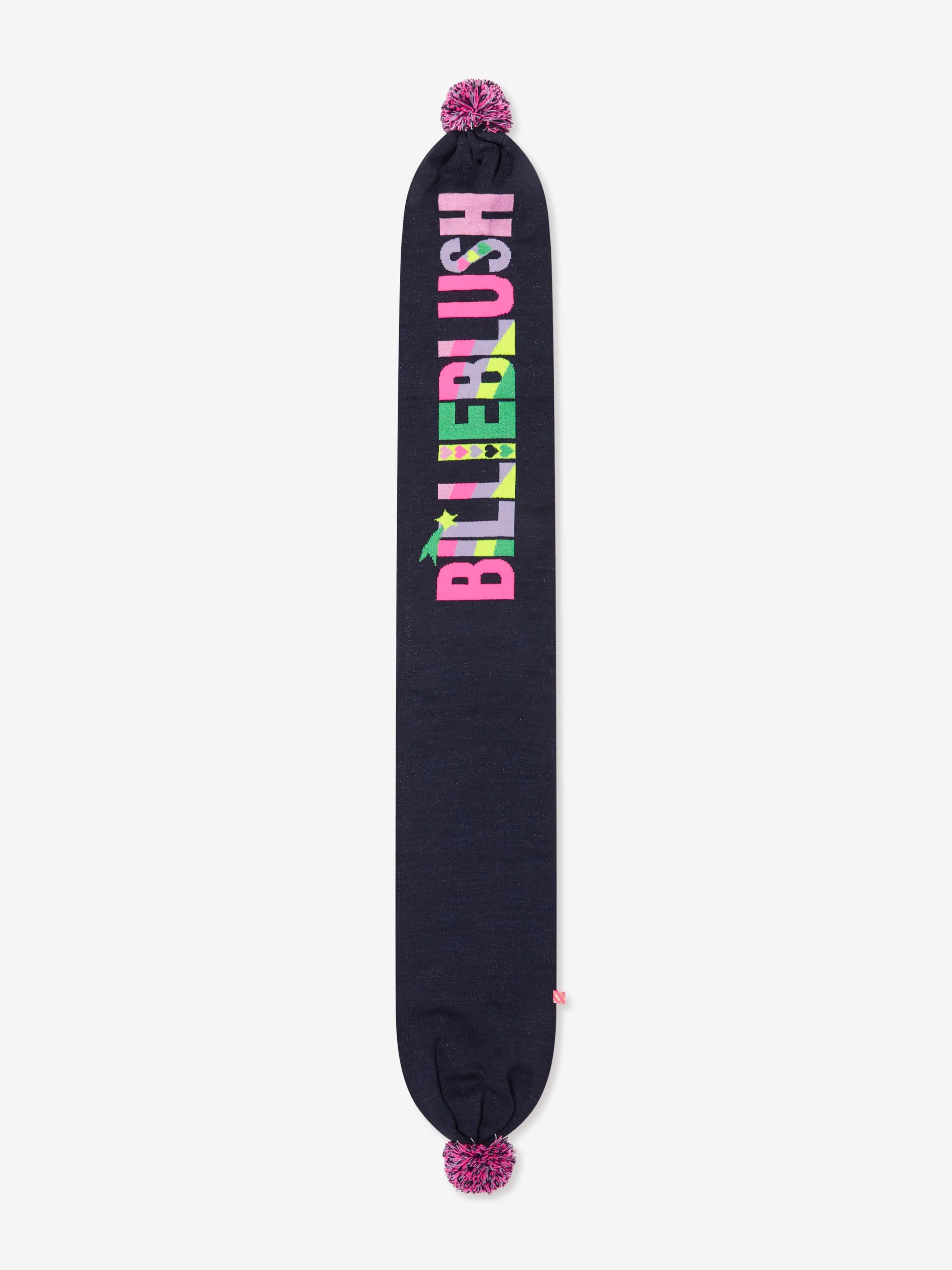 Billieblush Girls Pom Pom Scarf in Navy