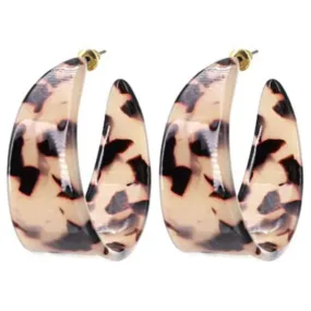 Black & White Chunky Hoop Earrings