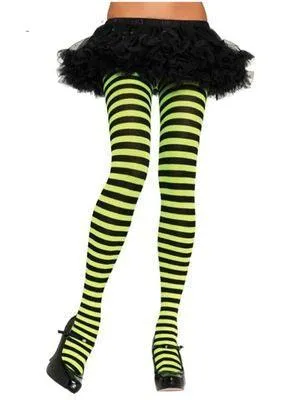 Black and Yellow Stripe Tights