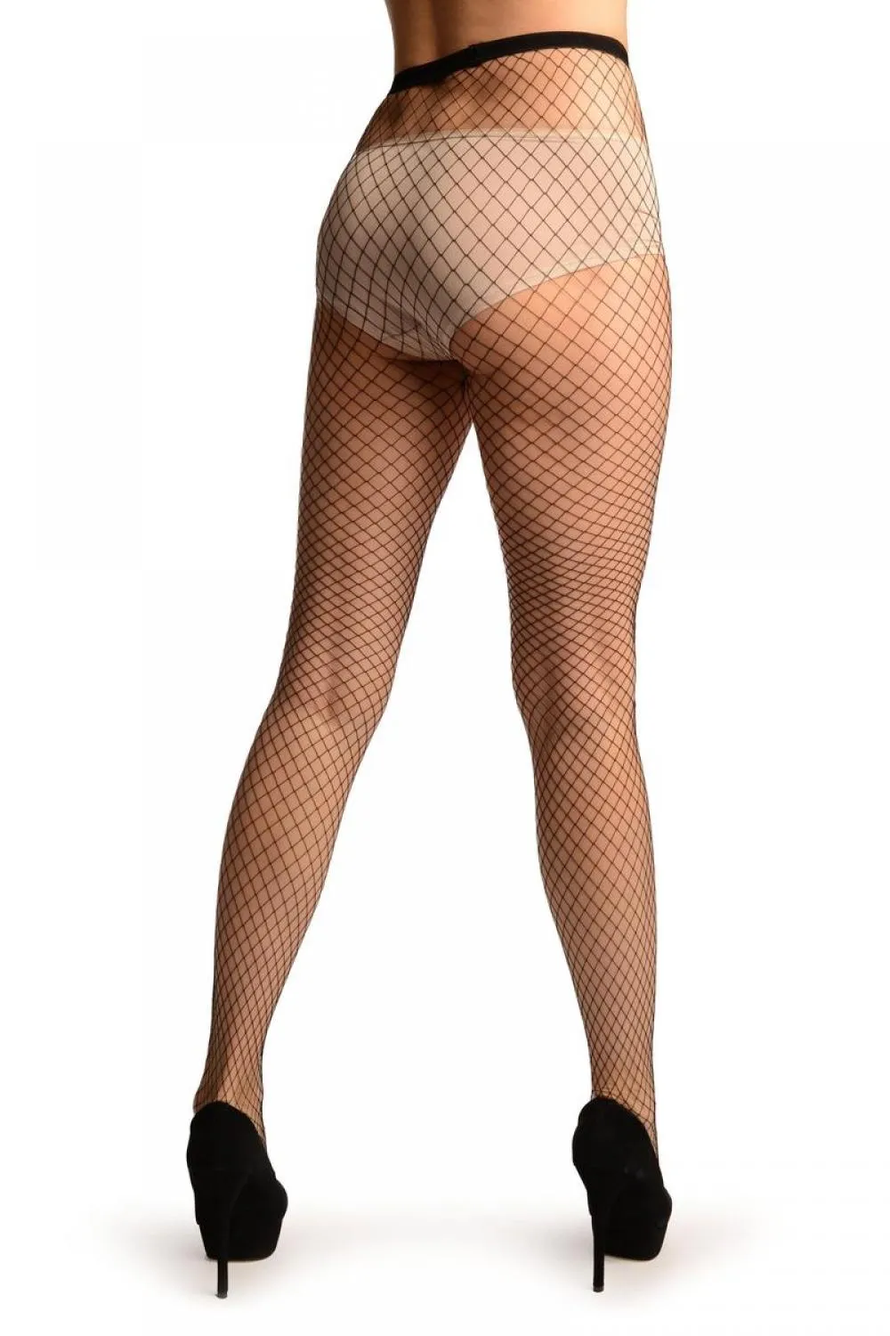 Black Luxurious Large Mesh Fishnet Tights