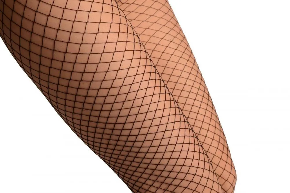 Black Luxurious Large Mesh Fishnet Tights