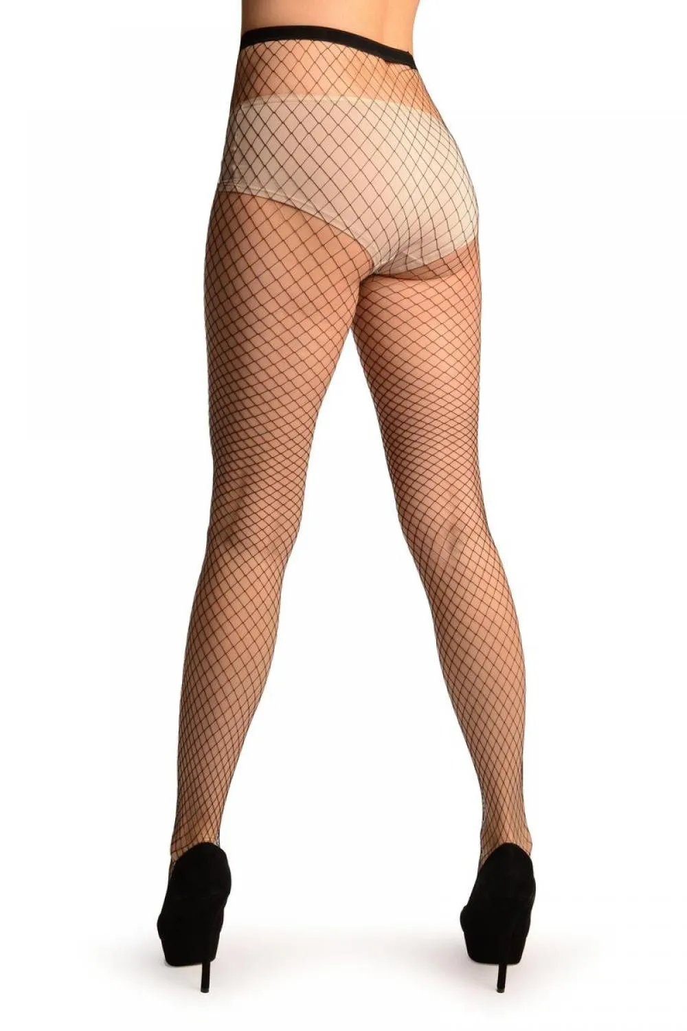 Black Luxurious Large Mesh Fishnet Tights