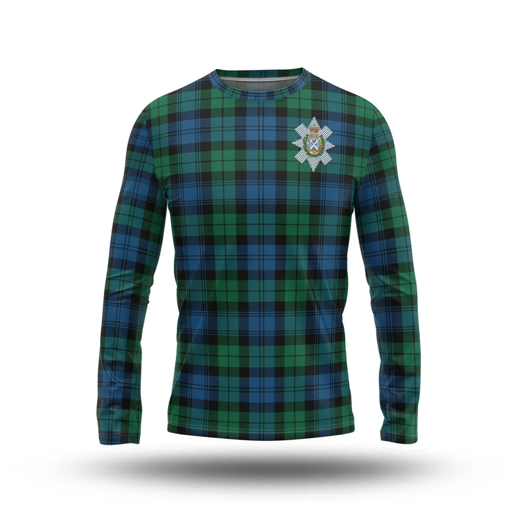 Black Watch Ancient Tartan Long Sleeve T-Shirt with Family Crest