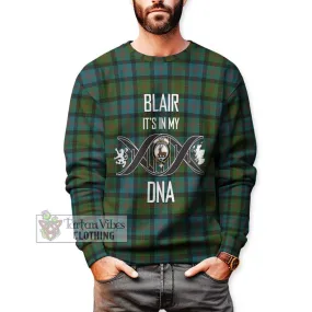 Blair Ancient Tartan Sweatshirt with Family Crest DNA In Me Style