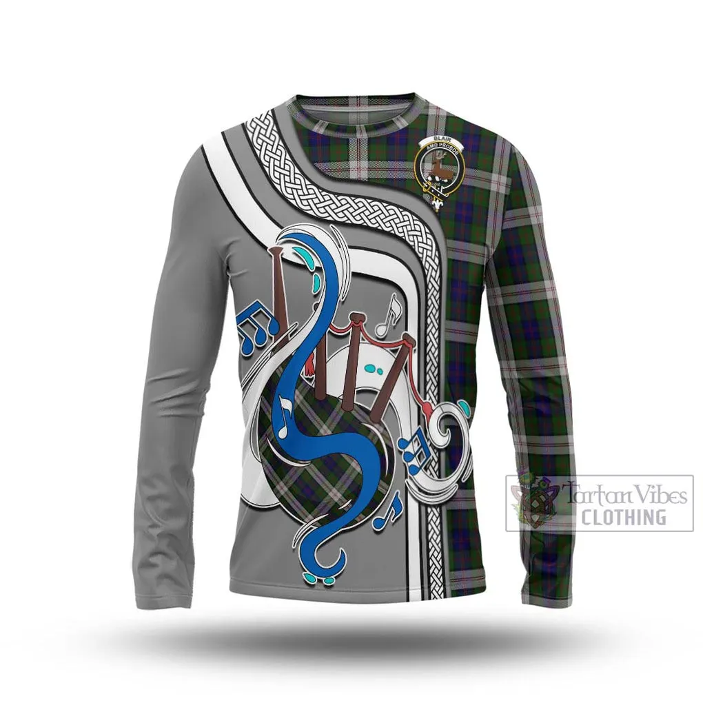 Blair Dress Tartan Long Sleeve T-Shirt with Epic Bagpipe Style