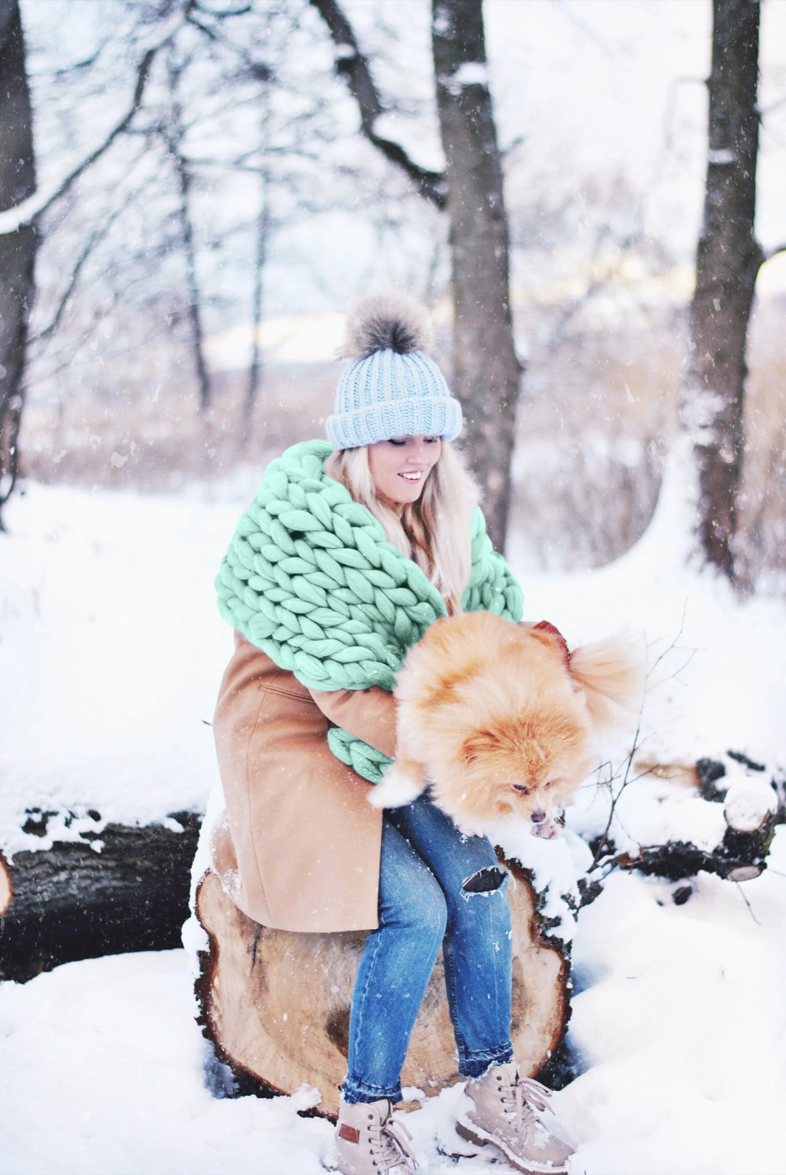 Blanket scarf 16”x47” (40x120 cm)